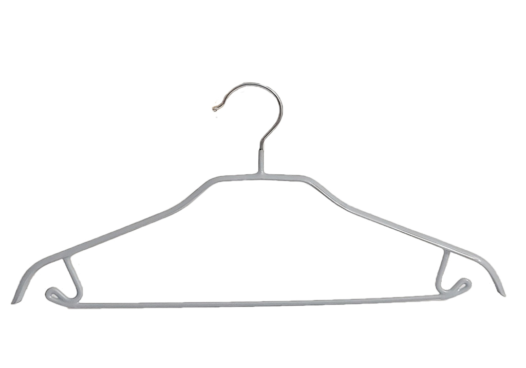 Вешалка для одежды металлическая с перекладиной Арт. JMG 004 цвет - серый