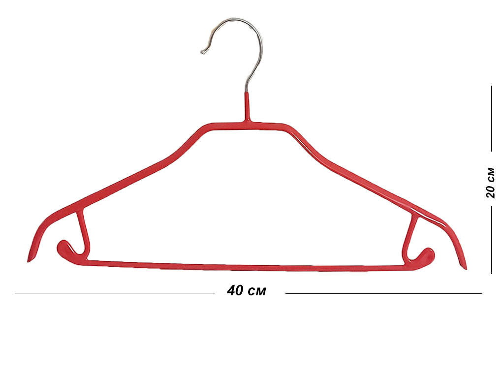 Вешалка для одежды металлическая с перекладиной Арт.JMR 004 цвет - красный