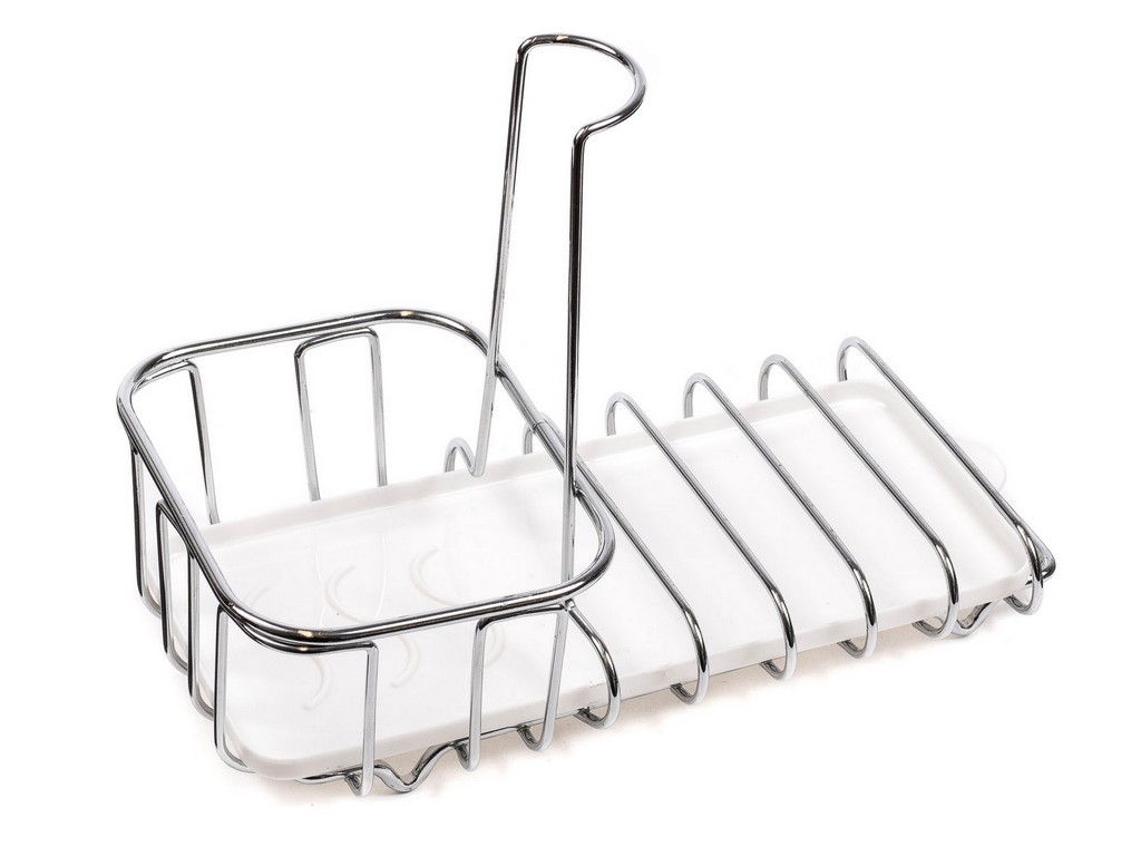 Держатель металлический для моющего средства и губки для мытья посуды 22*12*16 см (арт. 26533927, код 235643) Арт.100846