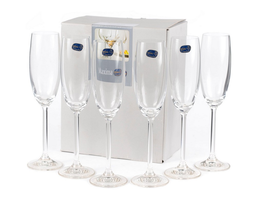 Набор бокалов для шампанского MAXIMA  -  6 шт. 220 мл Арт.10360 - фото