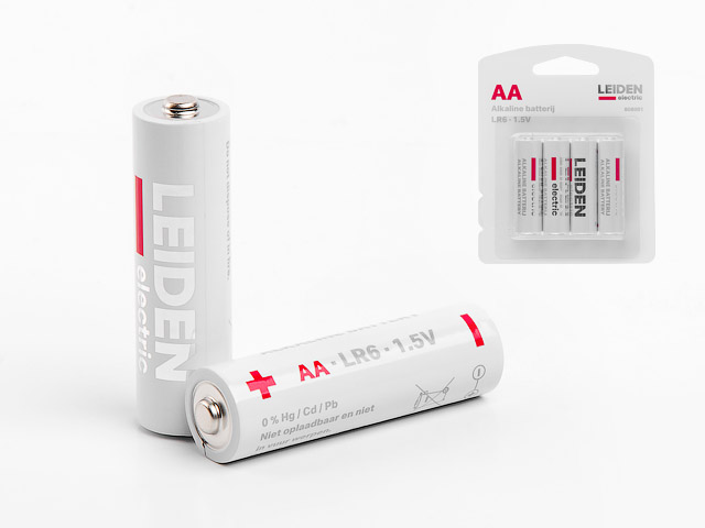 Батарейка AA LR6 1,5V alkaline 4шт. LEIDEN ELECTRIC Арт.808001 - фото