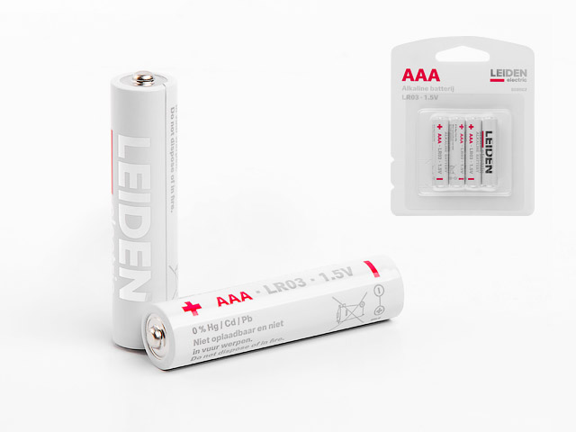 Батарейка AAA LR03 1,5V alkaline 4шт. LEIDEN ELECTRIC Арт.808002