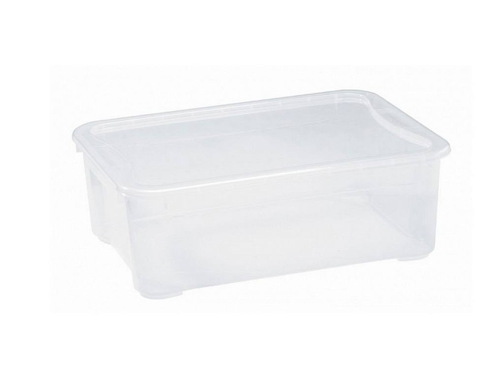 Ящик для хранения пластмассовый с крышкой 