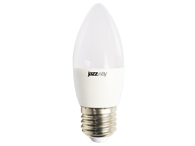 Лампа светодиодная C37 СВЕЧА 8Вт PLED-LX 220-240В Е27 5000К JAZZWAY (60 Вт  аналог лампы накаливания, 640Лм,холодный) Арт.5028562 - фото