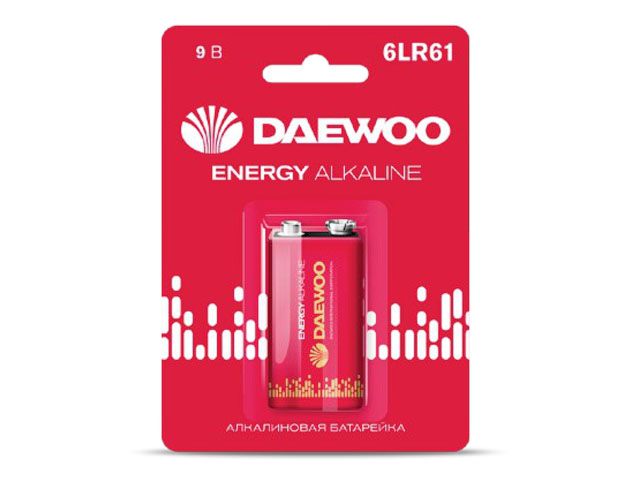 Батарейка 6LR61 9V alkaline BL-1шт DAEWOO ENERGY Арт.5029729