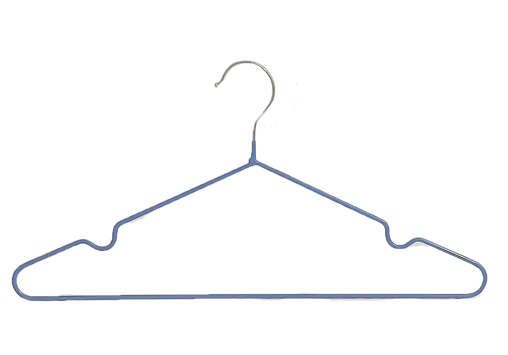 Набор вешалок для одежды металлическая с перекладиной 3 шт Арт.JMB 160 цвет - синий