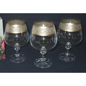 Набор бокалов для бренди JULIA декор. 6 шт. 400 мл Арт.57439 - фото