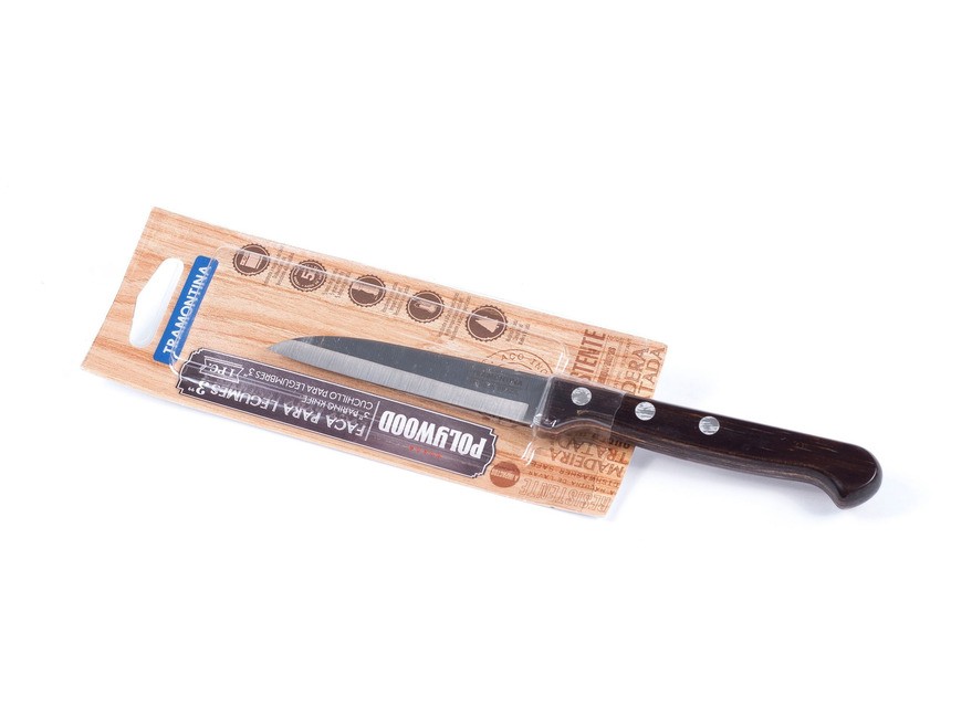 Нож металлический для овощей с деревянной ручкой 9/7,5 см Арт.46132