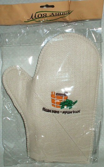 рукавица для сауны полиэстер 22,5*29,5 см  Арт. 55491
