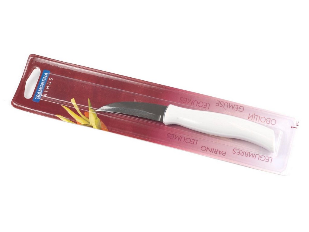 Нож металлический для овощей с пластмассовой ручкой 18/7,6 см  Арт. 57392