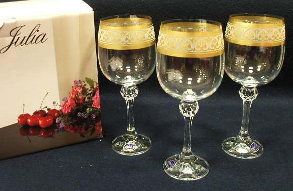 Набор бокалов для вина JULIA декор. 6 шт. 340 мл Арт.57438 - фото