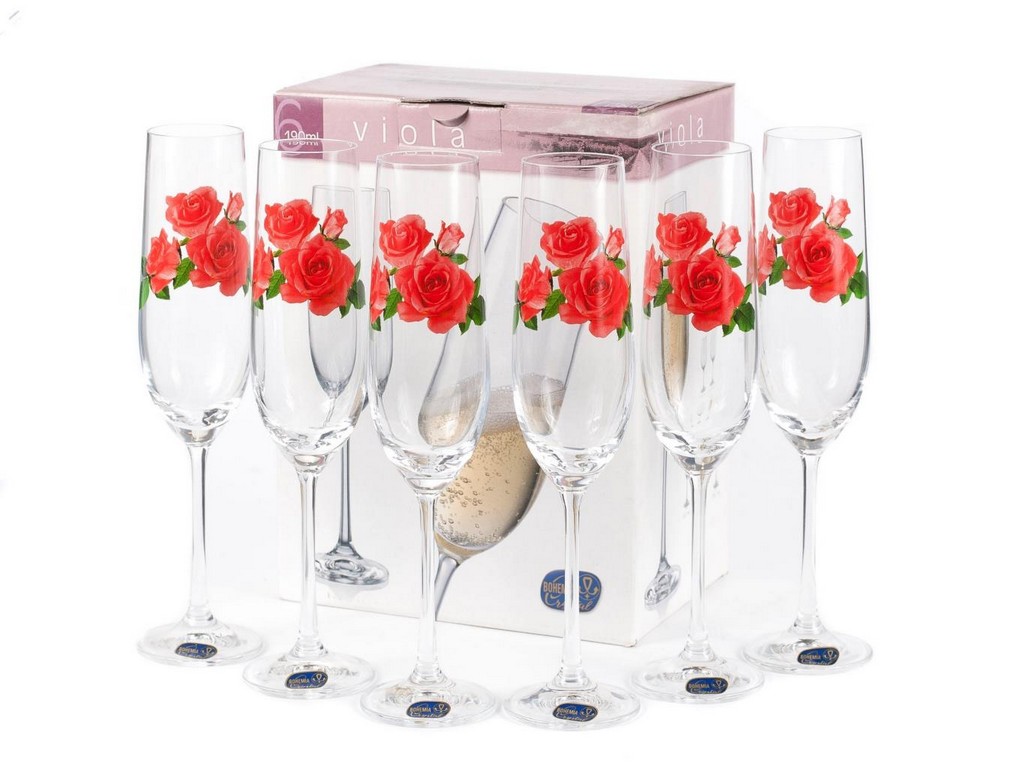 Набор бокалов для шампанского VIOLA 6 шт. 190 мл Арт.61773 - фото
