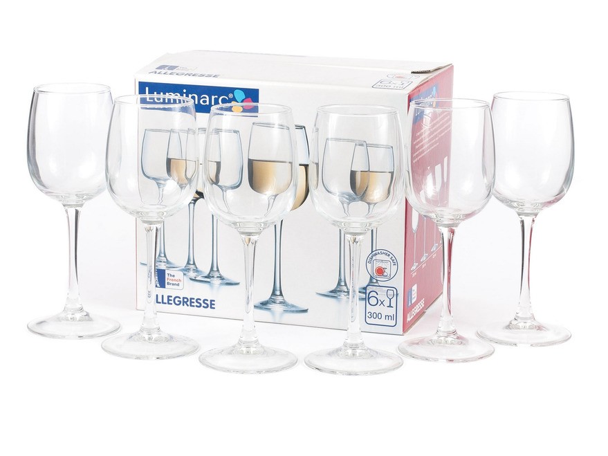 Набор бокалов для вина стеклянный Luminarc ALLEGRESSE 6 шт. 300 мл Арт.71835
