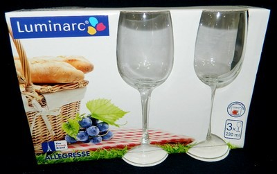 Набор бокалов для вина стеклянных Luminarc ALLEGRESSE  3 шт. 230 мл Арт. 71839 - фото
