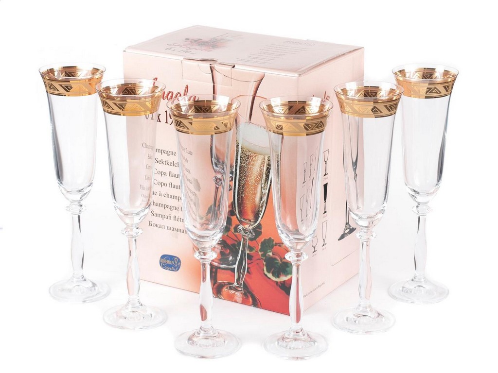 Набор бокалов для шампанского ANGELA 6 шт. 190 мл Арт 72421