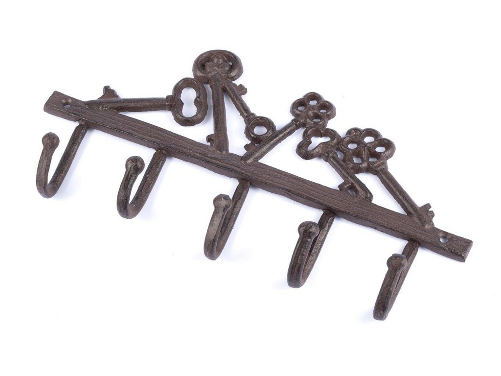 Вешалка настенная металлическая ''Ключи'' 5 крючков 25,5 см  Арт.72952 - фото