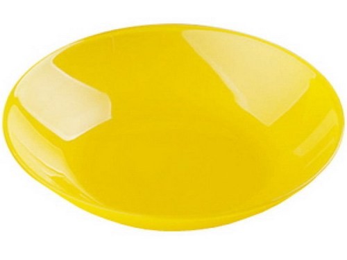 Тарелка Глубокая стеклянная ''Arty Yellow'' 20 см  Арт.73993 - фото