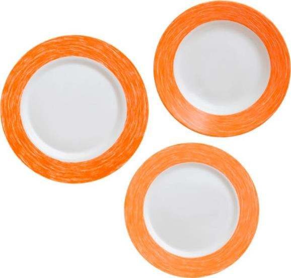 Набор тарелок стеклокерамических Luminarc ''Color Days Orange'' 18 пр.: 18 тарелок 19/22/24 смАрт. 74520