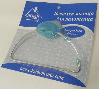 Вешалка-кольцо для полотенца пластмассовая на присоске 21,5*15 см  Арт. 76166