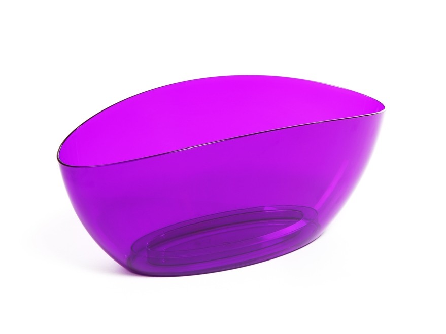 Кашпо пластмассовое ''Luna'' фиолетовое прозрачное 35*13,5*15 см  Арт.78982
