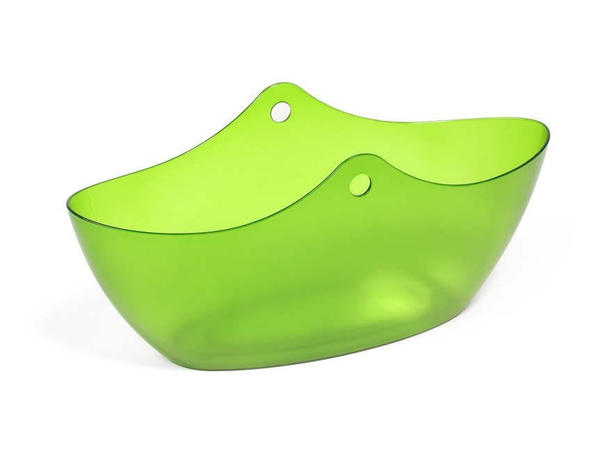 Кашпо пластмассовое ''Wena'' зеленое прозрачное 35,5*13,5*16 см Арт. 78989