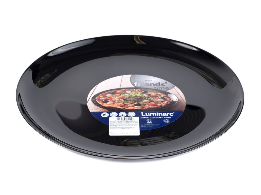 Тарелка стеклокерамическая ''Pizza Black'' 32 см  Арт. 79753 - фото