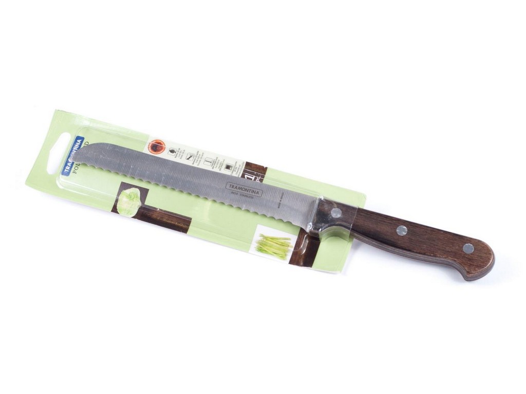 Нож металлический для хлеба ''Polywood'' с деревянной ручкой 30/17,5 см Арт. 80476