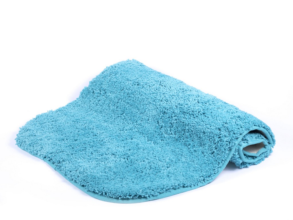 Коврик для ванной текстильный голубой ''wellness'' 55*85 см  Арт.81665