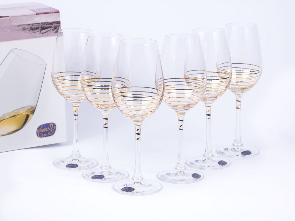 Набор бокалов для вина Viola декор. 6 шт. 250 мл Арт.81691 - фото
