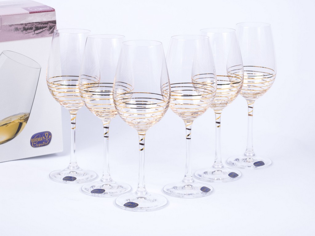 Набор бокалов для вина Viola декор. 6 шт. 350 мл Арт.81692 - фото