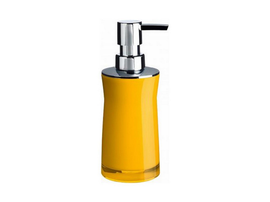 Дозатор для жидкого мыла акриловый ''disco yellow'' 6,5*6,5*19 см Арт.82067 - фото