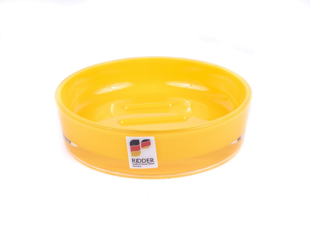 Подставка для мыла акриловая ''disco yellow'' 11,3*11,3*3,3 см Арт.82085 - фото