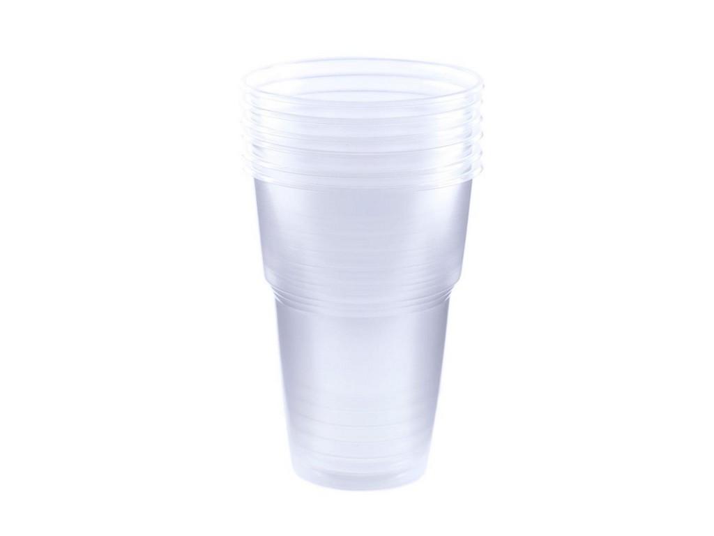 Набор стаканов одноразовых пластмассовых 6 шт. 500 мл  Арт.82897
