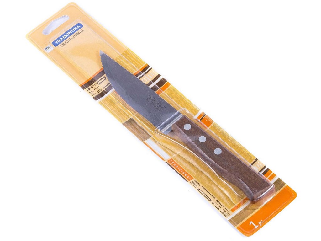 Нож металлический для мяса ''tradicional'' с деревянной ручкой 12,7 см  Арт.83247
