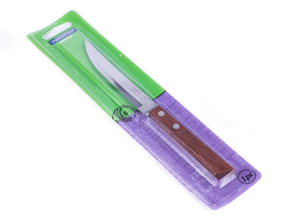 Нож металлический для мяса ''naturalle'' с деревянной ручкой 12,7 см   Арт.83248