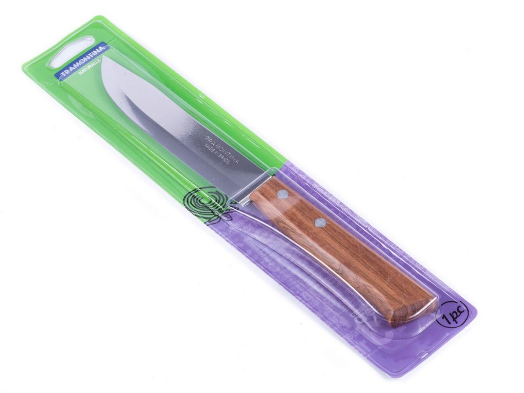 Нож металлический для мяса ''naturalle'' с деревянной ручкой 15,2 см  Арт.83249