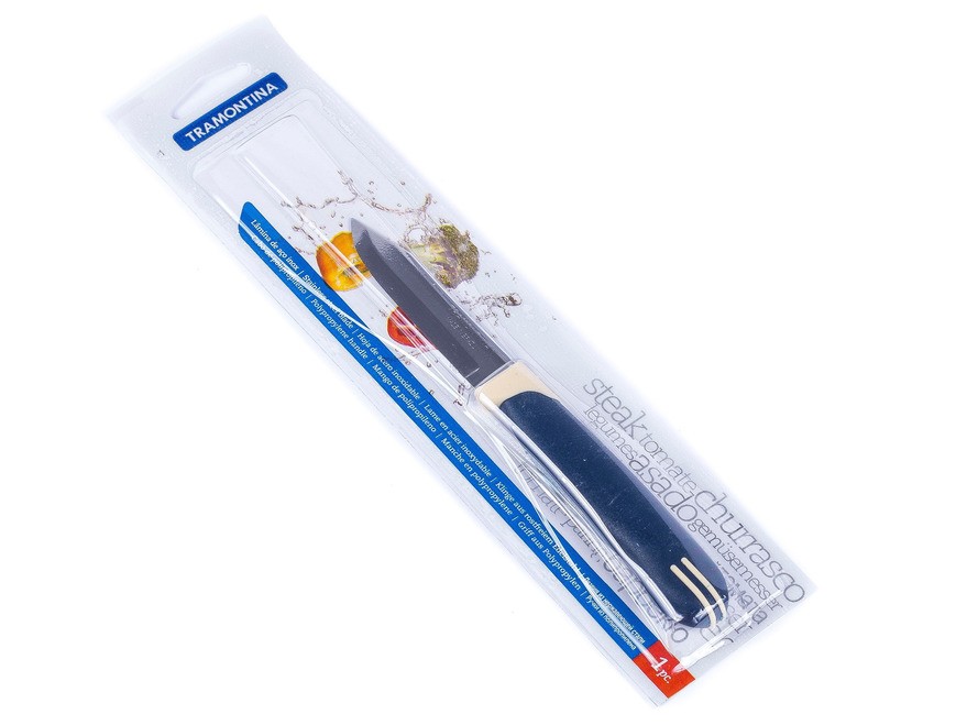 Нож металлический для овощей ''multicolor'' с пластмассовой ручкой 7,5 см  Арт.83252