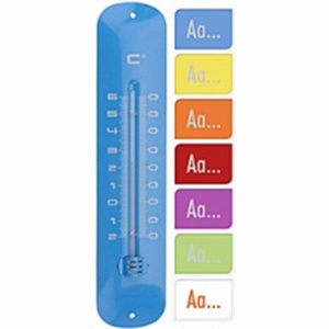 Термометр наружный в металлическом корпусе от -20°C до + 60°C 29,5*6,7 см Арт. 52564