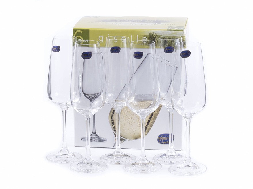 Набор бокалов для шампанского стеклянных ''giselle'' 6 шт. 190 мл  Арт.84807