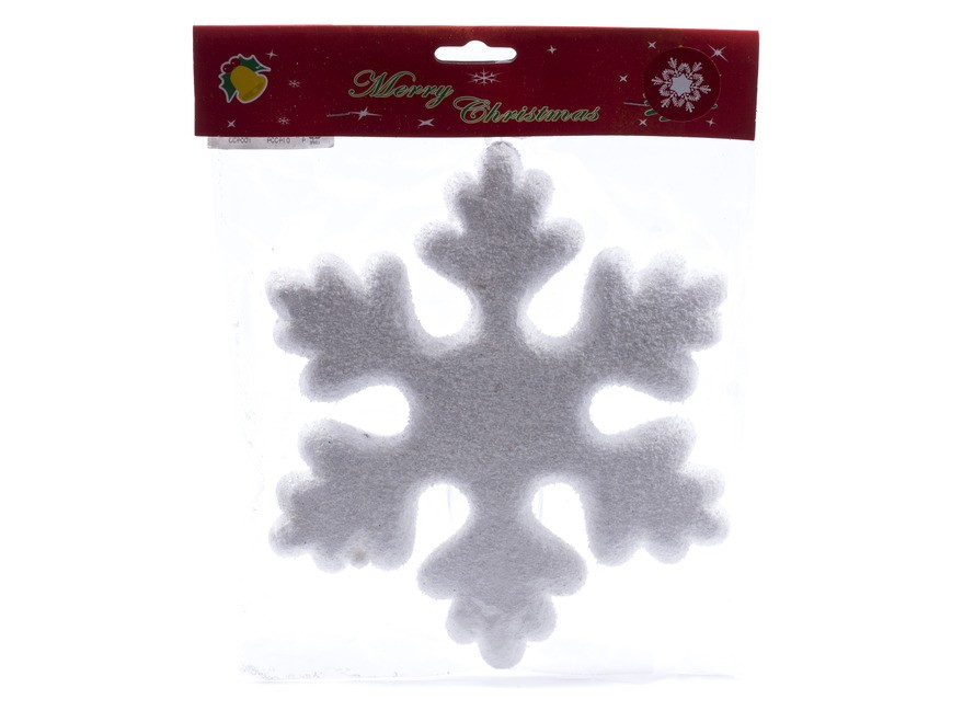 Украшение новогоднее пластмассовое подвесное ''снежинка'' 20 см (арт. Ny1076a, код 168453) Арт.86375 - фото