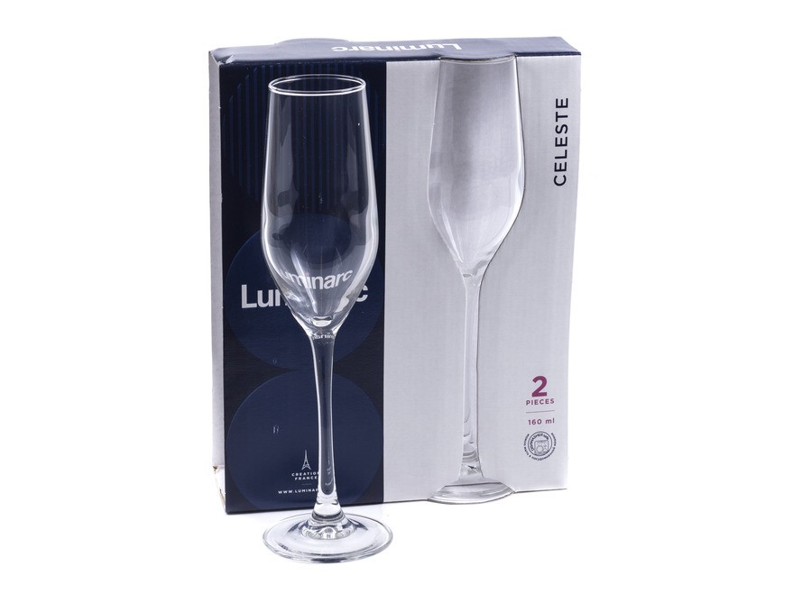 Набор бокалов для шампанского стеклянных ''celeste'' 2 шт. 160 мл Арт.86706