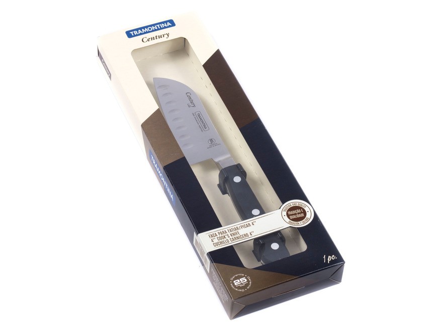 Нож металлический сантоку ''century'' с пластмассовой ручкой 18,5/8 см   Арт.88606
