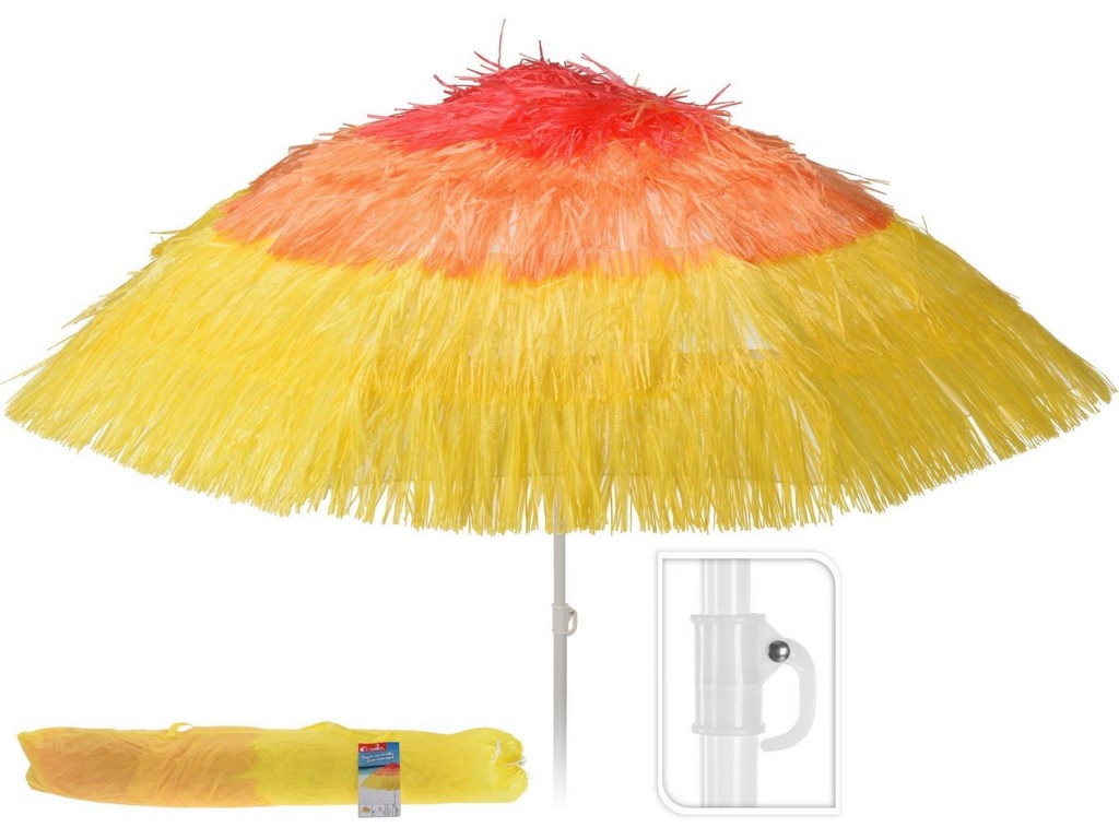 Зонт пляжный складной 174 см с наклоном   Арт.89338