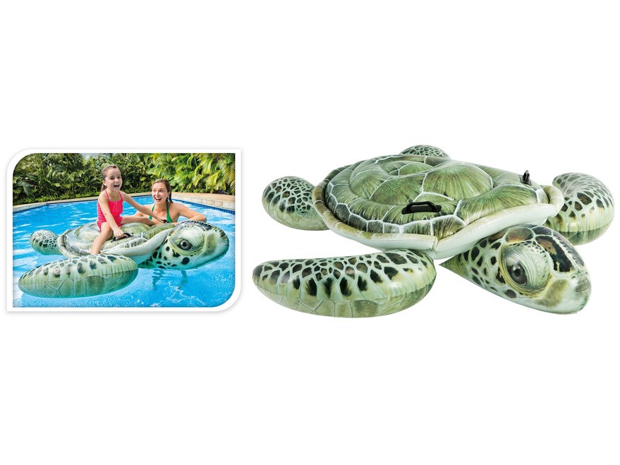 Круг (приспособление) надувной пластмассовый детский с держателями ''черепаха'' 191*170 см (код 402994) Арт.89348 - фото