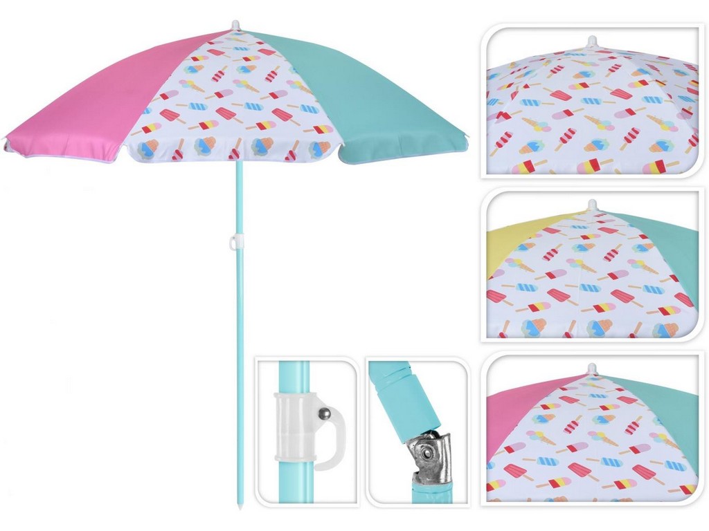 Зонт пляжный складной 155 см с наклоном  Арт.89354