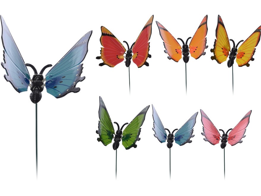 Украшение пластмассовое ''бабочка'' на палочке 17*14/62 см (код 989366),  Арт.89956