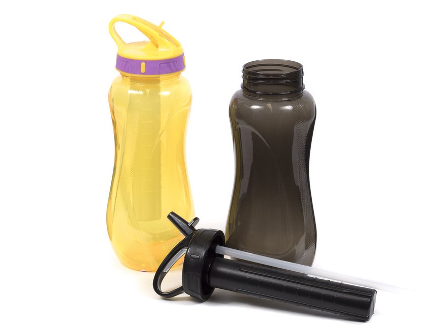 Бутылка пластмассовая для питья с отделением для льда и соломинкой 800 мл (арт. 9104, код 184798) Арт.90551