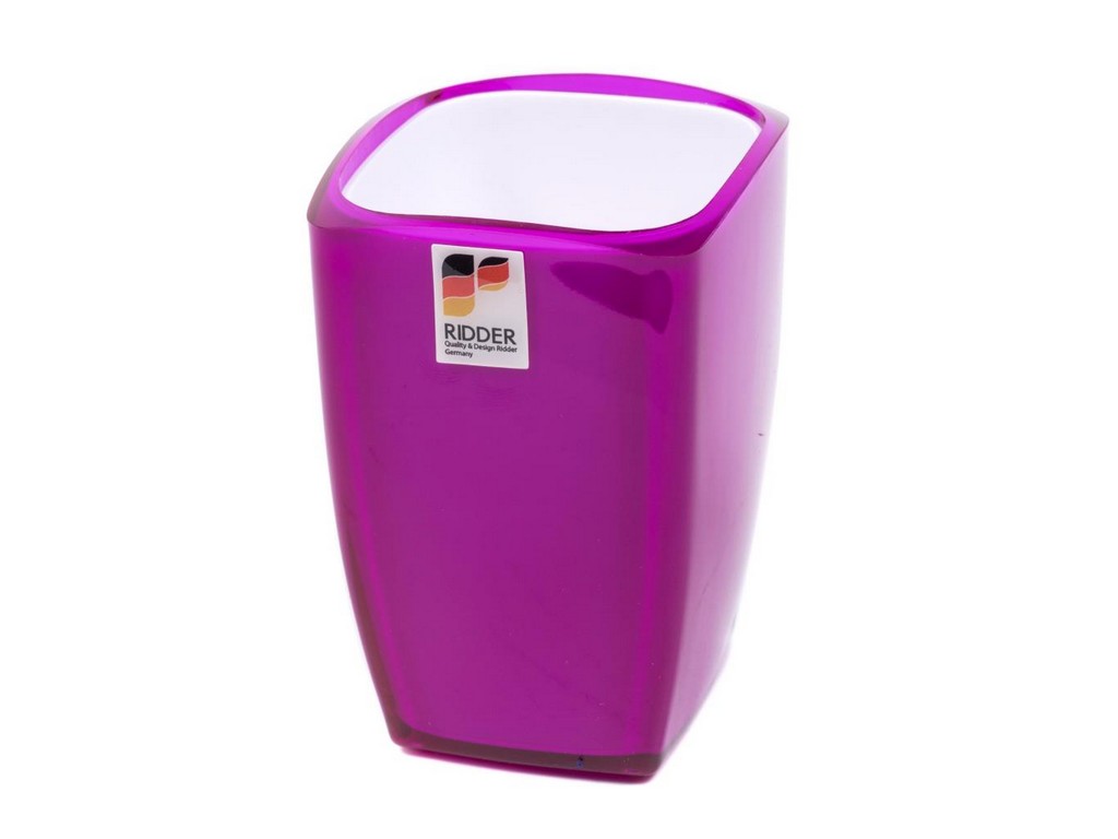 Стакан туалетный акриловый ''neon purple'' 8,6*7,6*11,4 см  Арт.90602 - фото