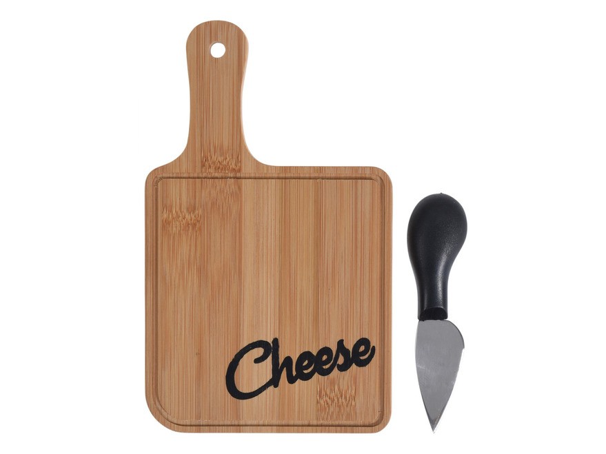 Набор для сыра 2 пр.: доска разделочная деревянная, нож для сыра металлический (код 114830) Арт.92700