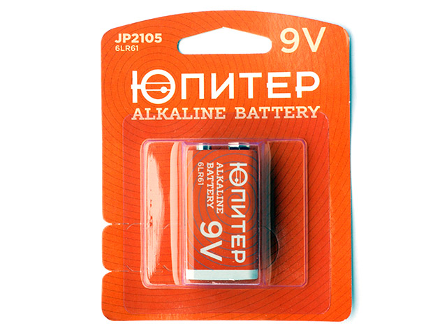 Батарейка 6LR61 9V alkaline 1шт. ЮПИТЕР (крона) Арт. JP2105